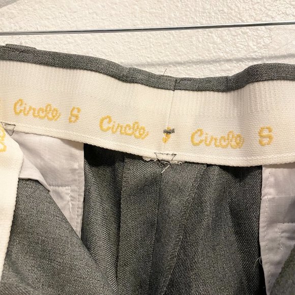 Circle S NWT Men's Vintage 80s Gray Pleated Western Dress Ranch Pants Size 40 - Picture 5 of 10